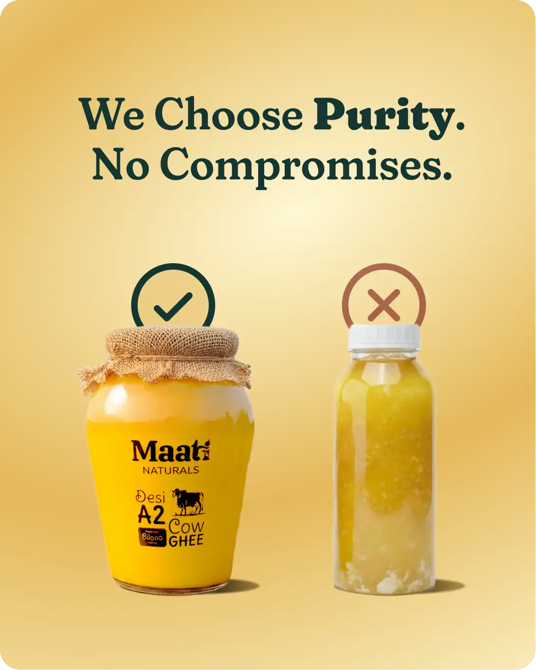 Maati Naturals A2 ghee quality proof