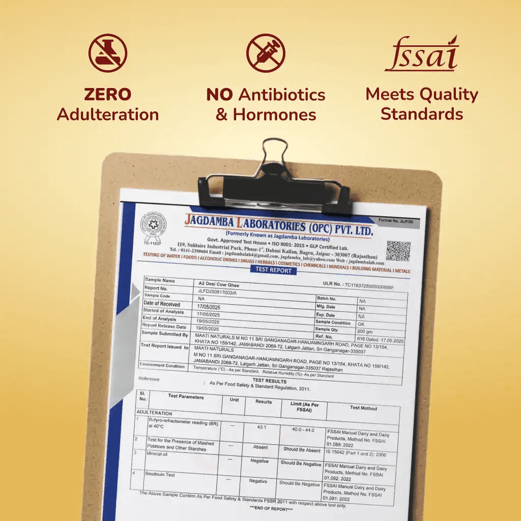 Quality testing and lab proof for Maati Naturals products